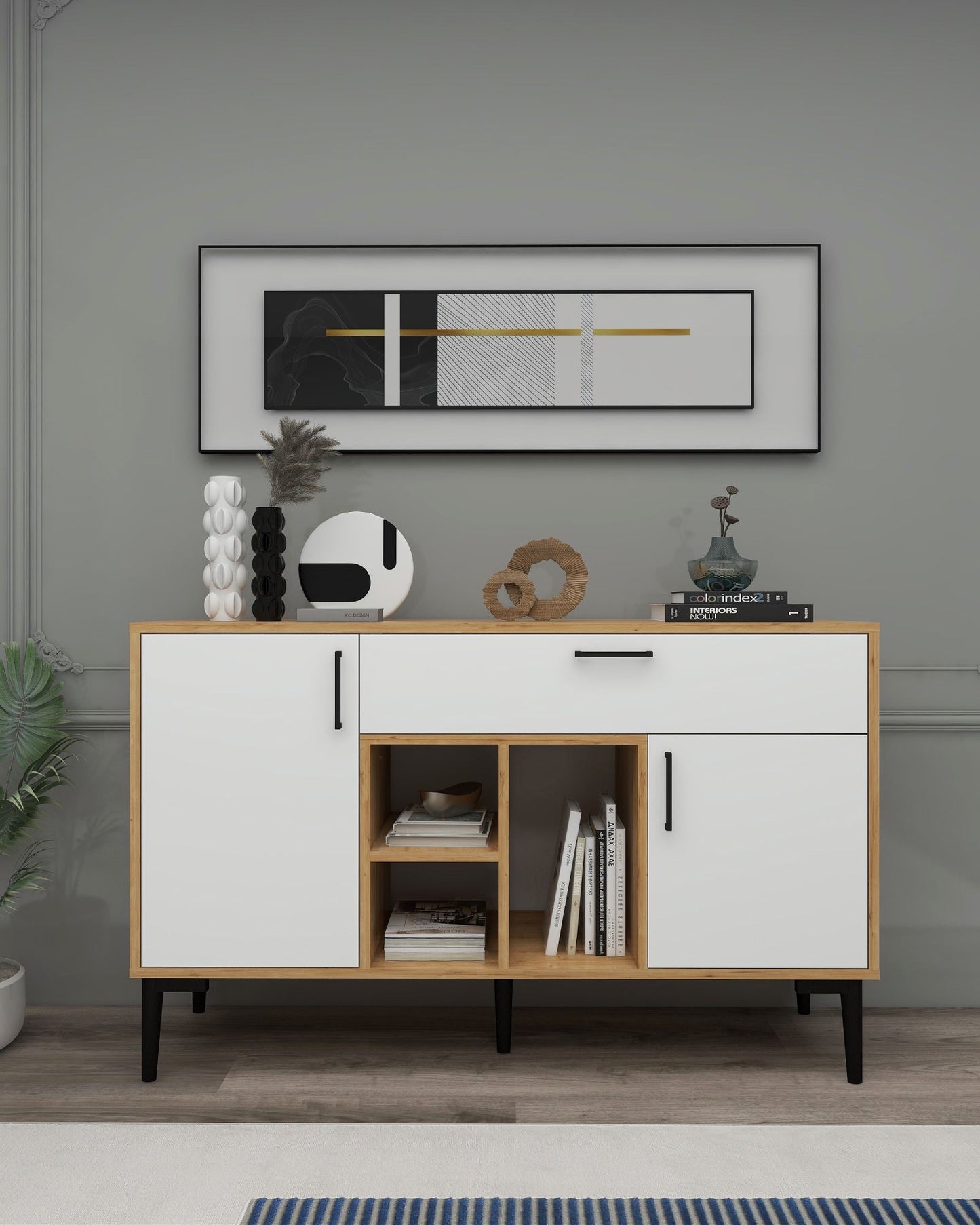 Μπουφές Sapphire Δρυς
Λευκό 135x40x83,6cm | 550ARN1354