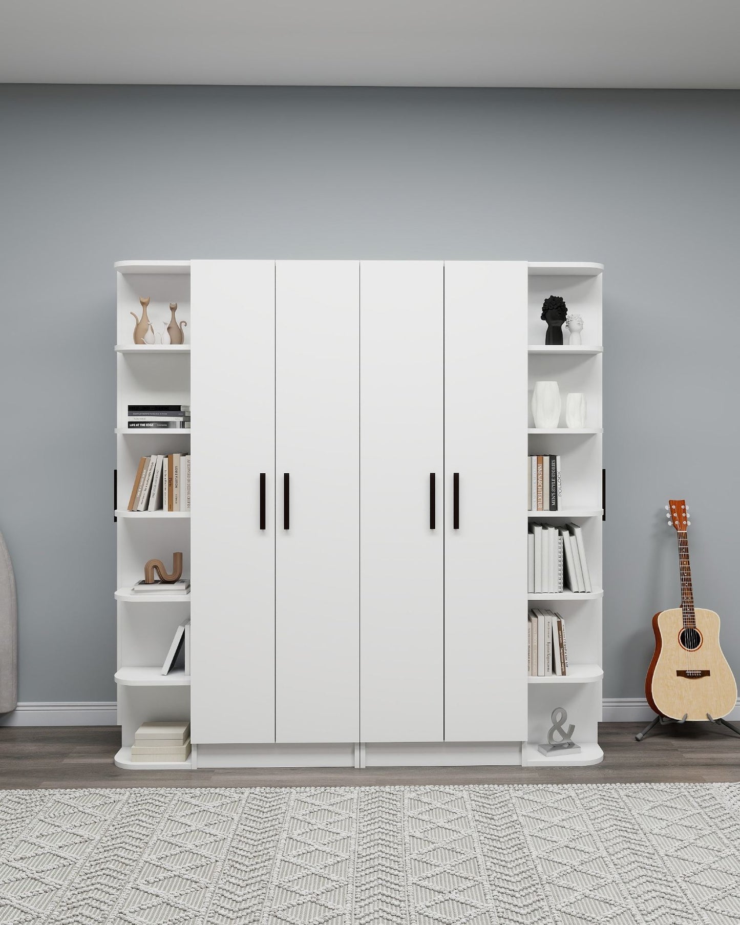 Ντουλάπα 180x181.8x50 εκ Λευκό 550ARN3164