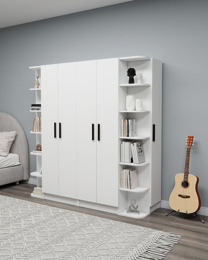 Ντουλάπα 180x181.8x50 εκ Λευκό 550ARN3164