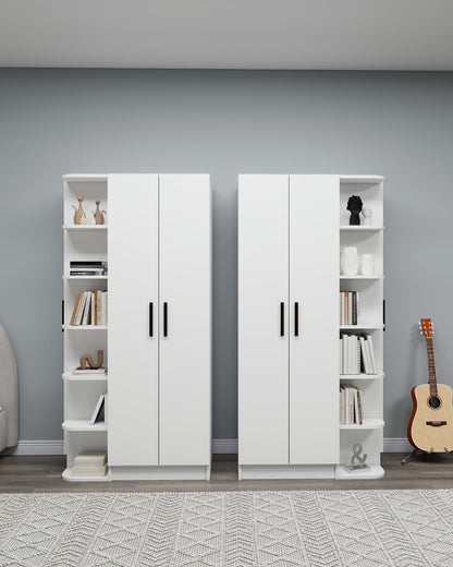 Ντουλάπα 180x181.8x50 εκ Λευκό 550ARN3164