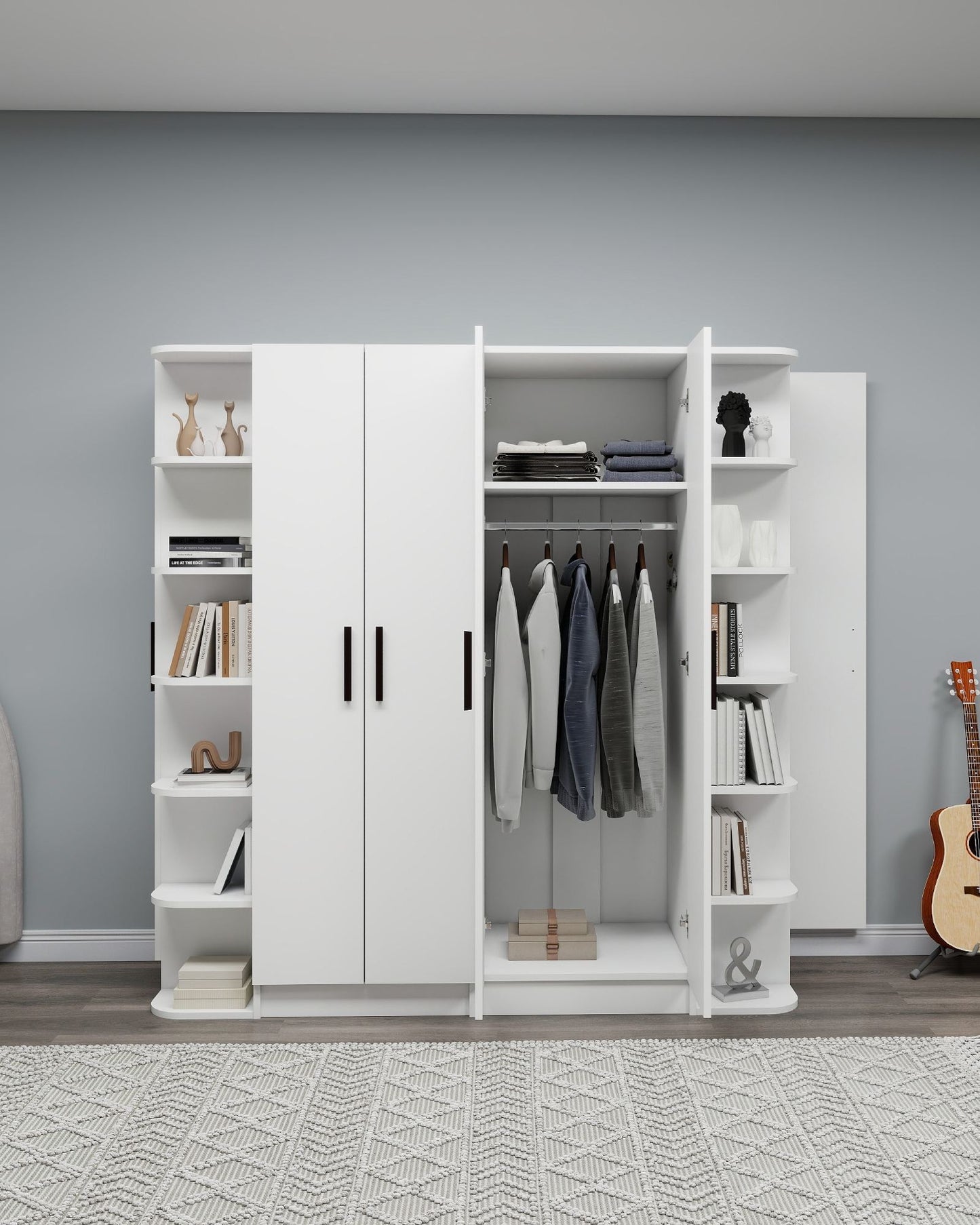 Ντουλάπα 180x181.8x50 εκ Λευκό 550ARN3164