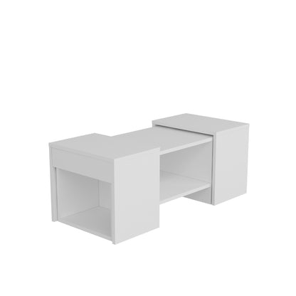 Τραπεζάκι Σαλονιού Set Λευκό 100 x 40 x 37 εκ GR550ARN3461