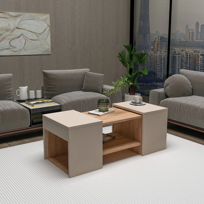 Τραπεζάκι Σαλονιού Set Πεύκο Atlantic - Μπεζ 100 x 40 x 37 εκ GR550ARN3462