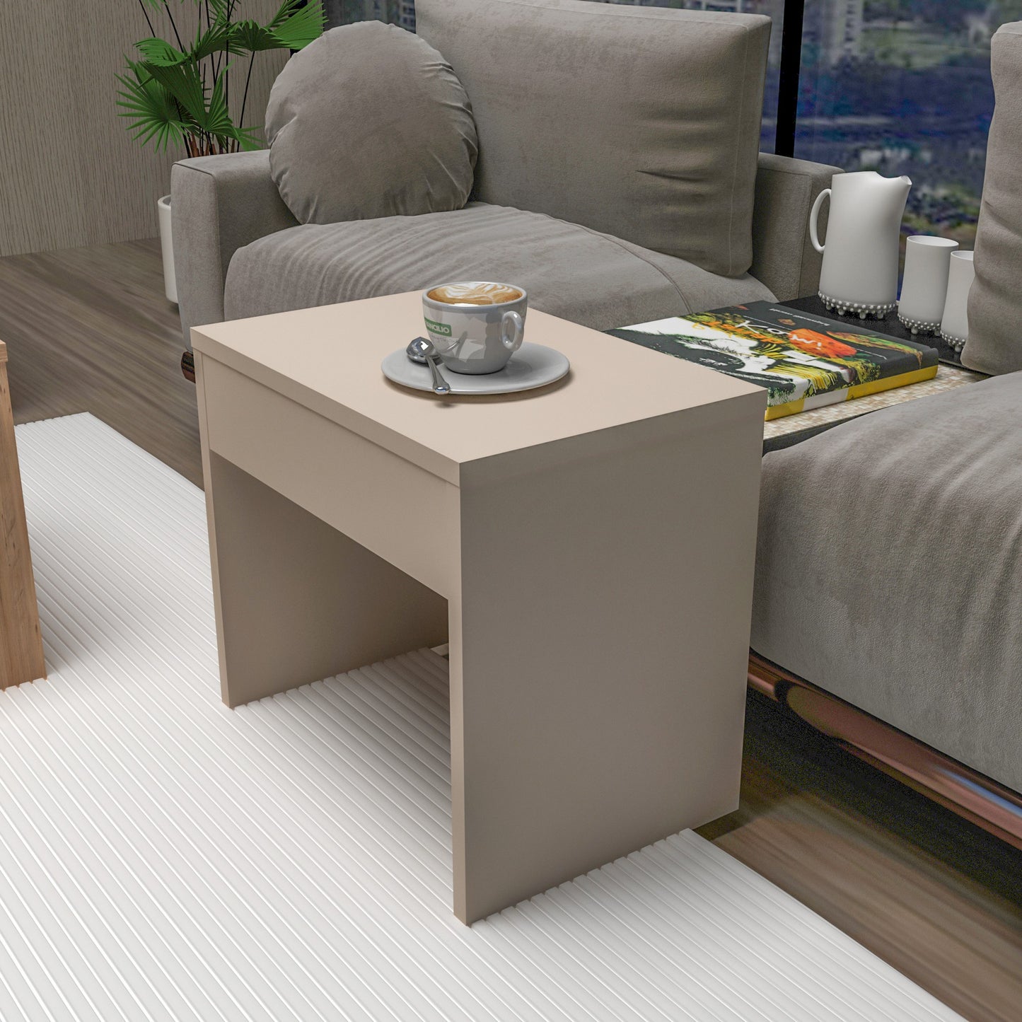 Τραπεζάκι Σαλονιού Set Πεύκο Atlantic - Μπεζ 100 x 40 x 37 εκ GR550ARN3462