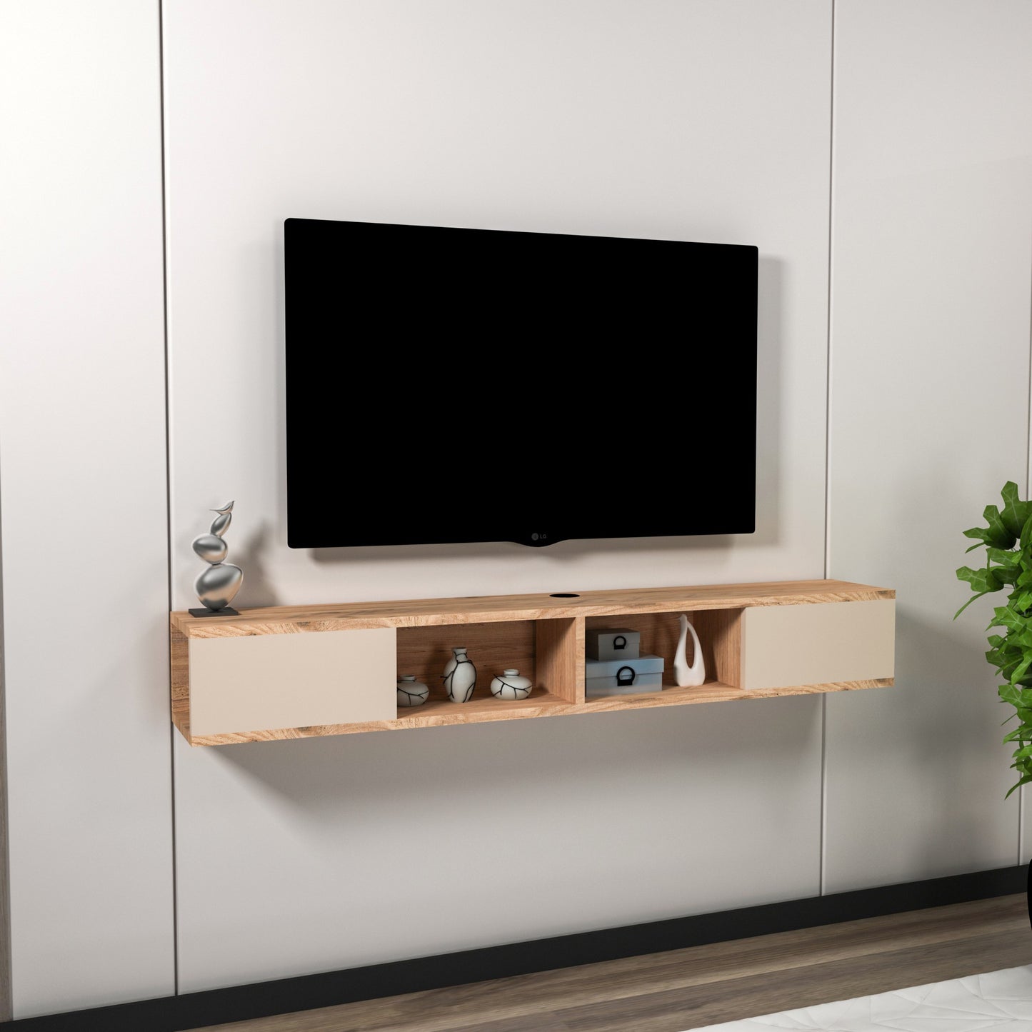 Έπιπλο Τηλεόρασης TV Βάση Σύνθεση Atlantic Pine Beige | 550ARN3468
