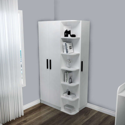 Ντουλάπα 90x181.8x50 εκ Λευκό 550ARN3518