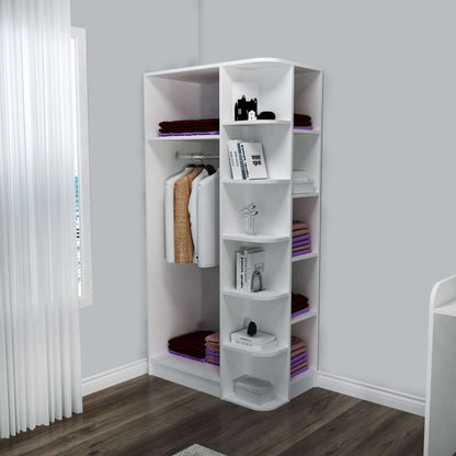 Ντουλάπα 90x181.8x50 εκ Λευκό 550ARN3518
