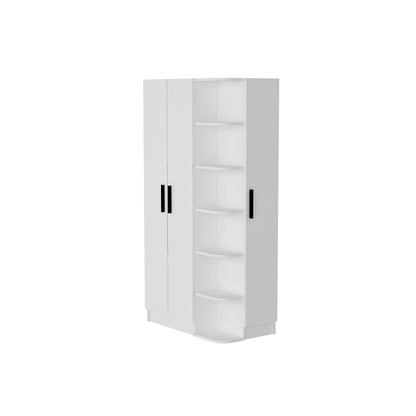 Ντουλάπα 90x181.8x50 εκ Λευκό 550ARN3518