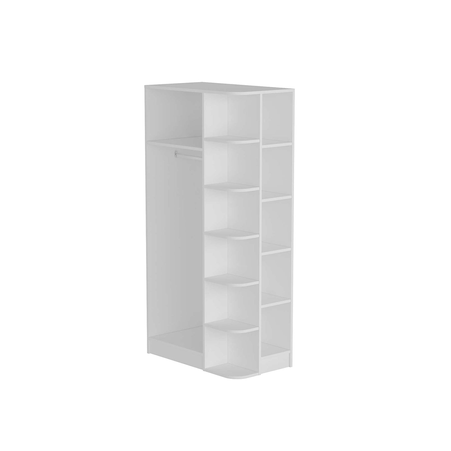 Ντουλάπα 90x181.8x50 εκ Λευκό 550ARN3518