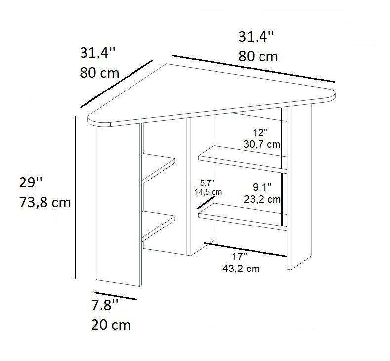 Τραπέζι Κουζίνας Νησίδα Λευκό 80x74x80 εκ 550ARN3601