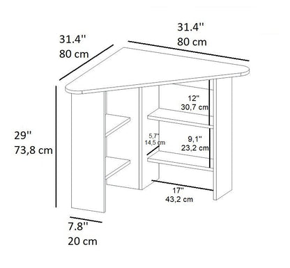 Τραπέζι Κουζίνας Νησίδα Λευκό 80x74x80 εκ 550ARN3601