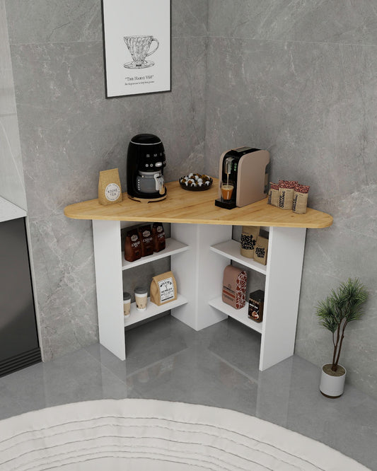 Τραπέζι Κουζίνας Νησίδα Sapphire Oak Λευκό 80x74x80 εκ 550ARN3602