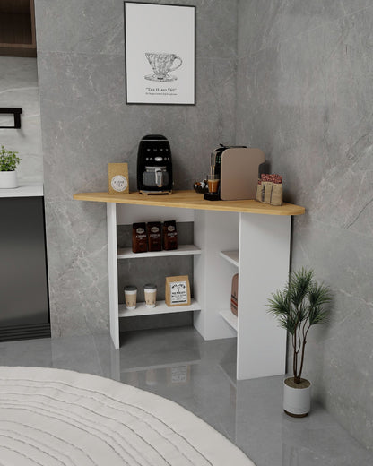 Τραπέζι Κουζίνας Νησίδα Sapphire Oak Λευκό 80x74x80 εκ 550ARN3602