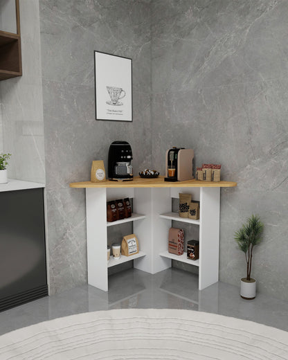 Τραπέζι Κουζίνας Νησίδα Sapphire Oak Λευκό 80x74x80 εκ 550ARN3602