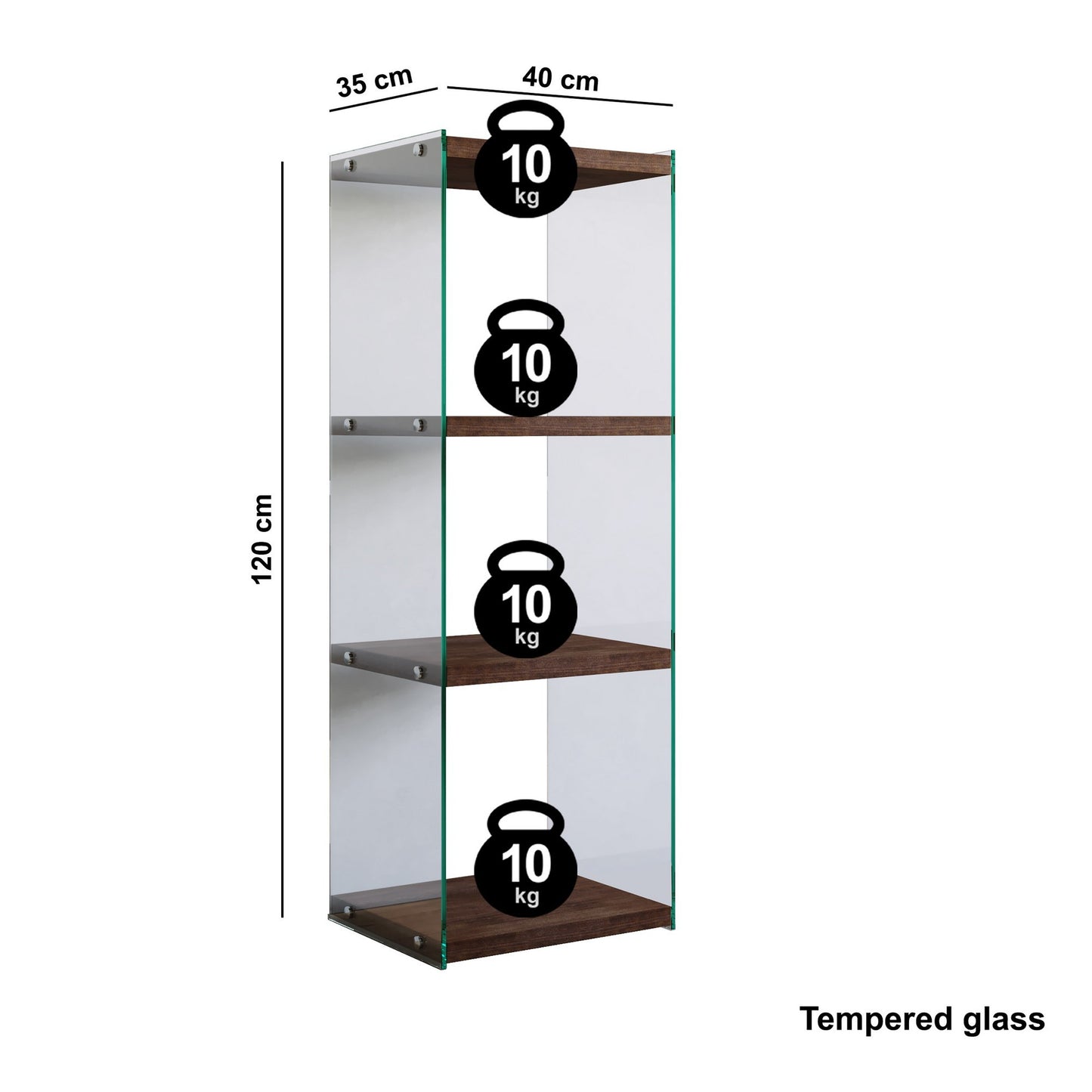 Βιβλιοθήκη 40 × 35 × 120 εκ. Καρυδί GR552NOS1302