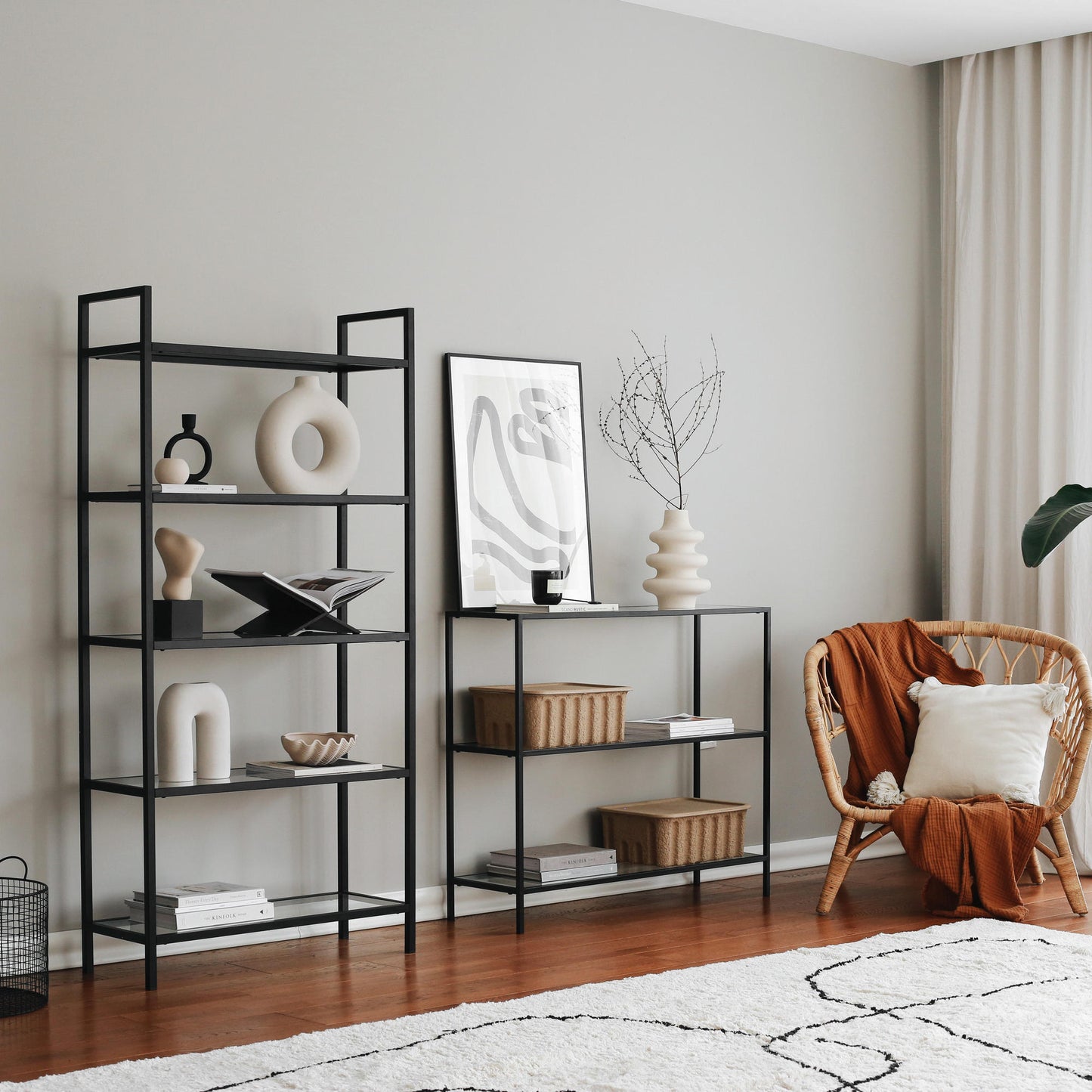 Βιβλιοθήκη 80 × 30 × 165 εκ. Μαύρο GR552NOS1303