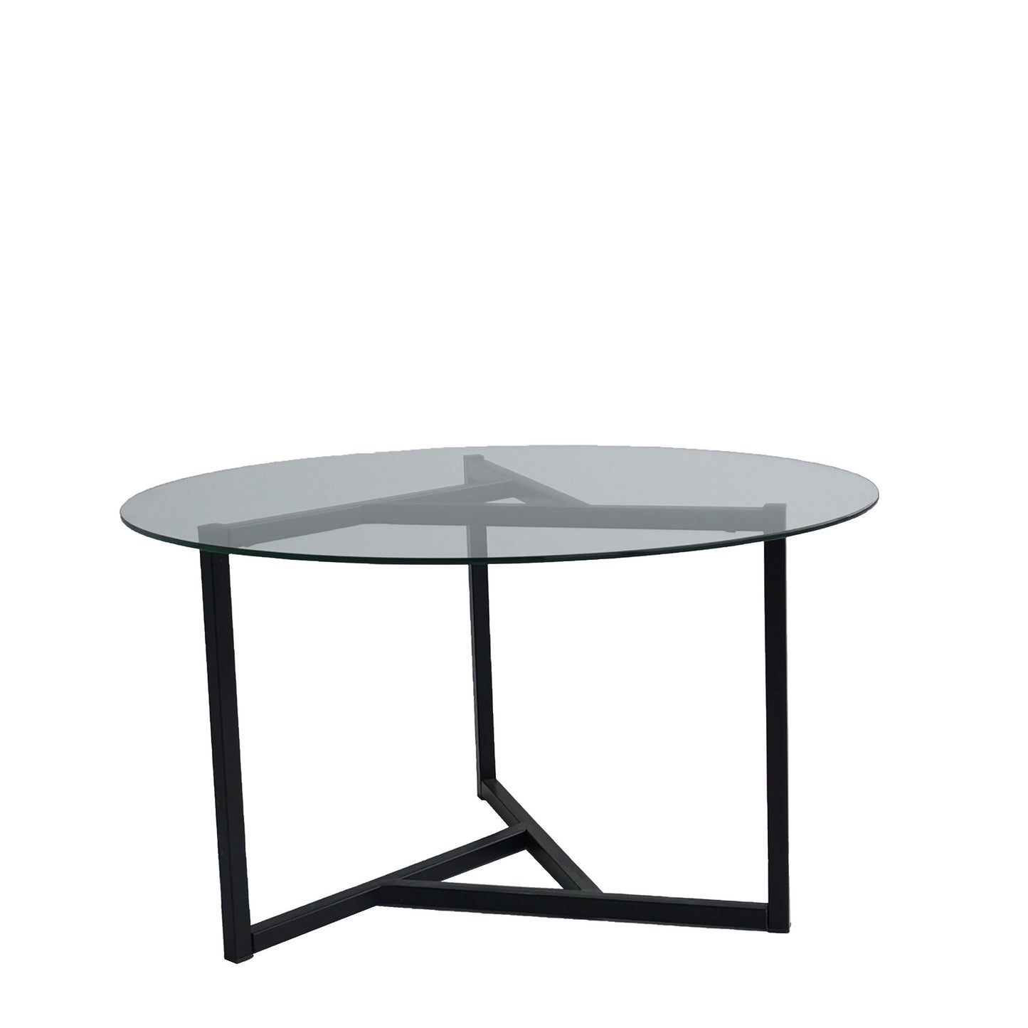 Τραπεζάκι Σαλονιού Διάφανο - Μαύρο 75 x 75 x 42 εκ GR552NOS1411
