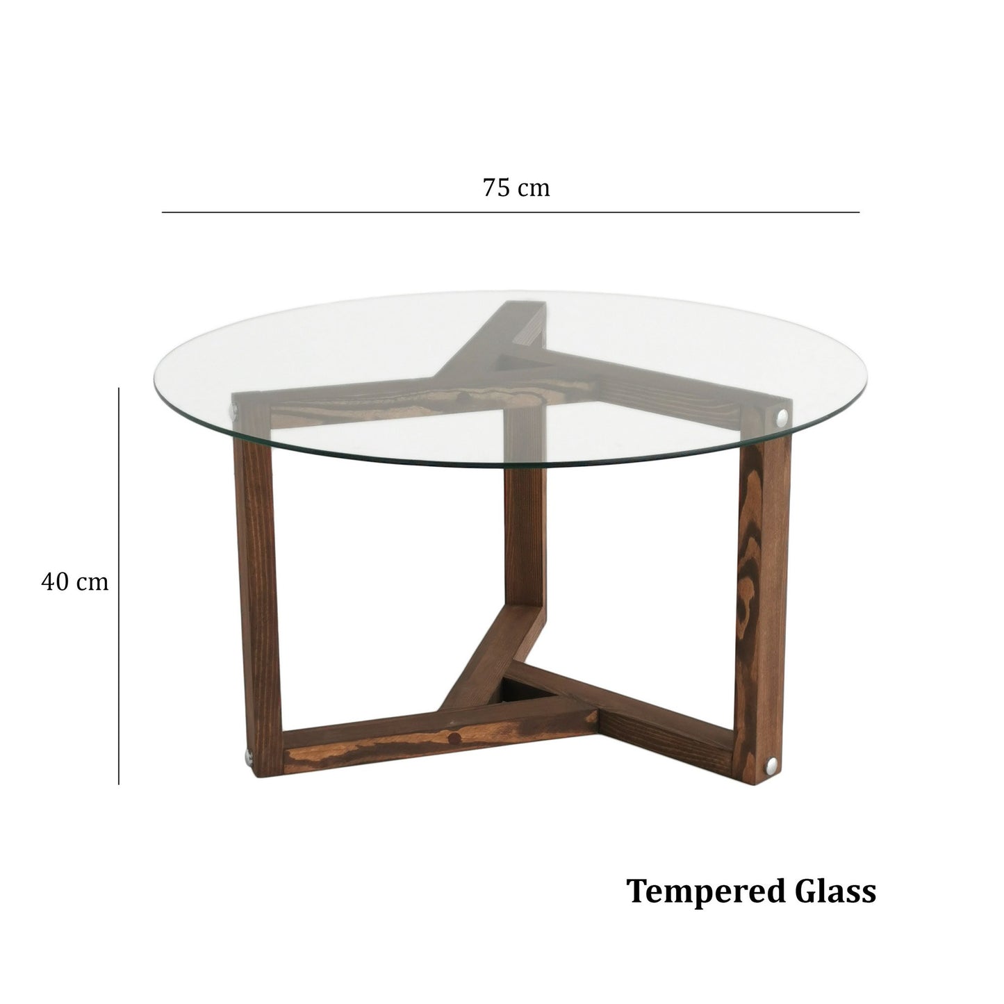 Τραπεζάκι Σαλονιού Καρυδί 75 x 75 x 40 εκ GR552NOS1412