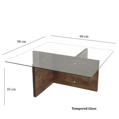 Τραπεζάκι Σαλονιού Καρυδί 90 x 90 x 35 εκ GR552NOS1416