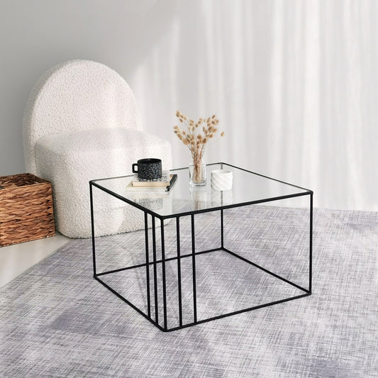 Τραπεζάκι Σαλονιού Μαύρο 55 x 55 x 36 εκ GR552NOS1424
