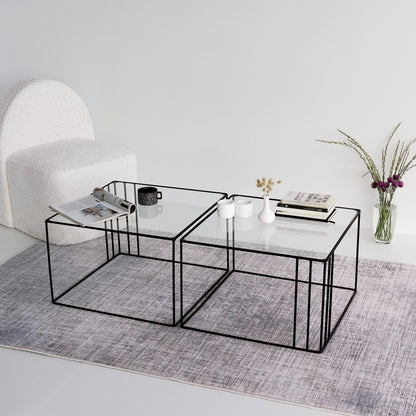 Τραπεζάκι Σαλονιού Μαύρο 55 x 55 x 36 εκ GR552NOS1424