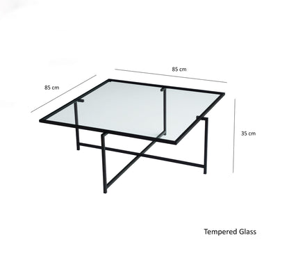 Τραπεζάκι Σαλονιού Μαύρο 85 x 85 x 35 εκ GR552NOS1430