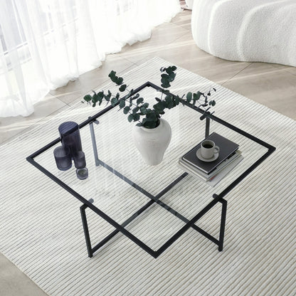 Τραπεζάκι Σαλονιού Μαύρο 85 x 85 x 35 εκ GR552NOS1430