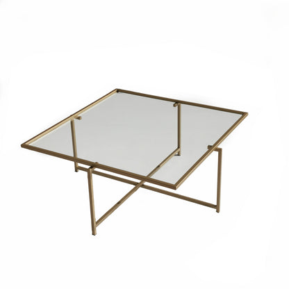 Τραπεζάκι Σαλονιού Χρυσό 85 x 85 x 35 εκ GR552NOS1432