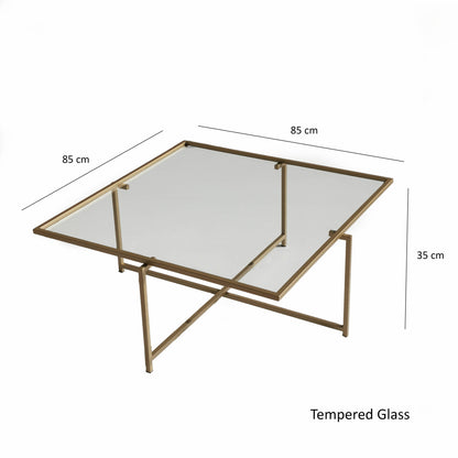 Τραπεζάκι Σαλονιού Χρυσό 85 x 85 x 35 εκ GR552NOS1432