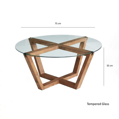 Τραπεζάκι Σαλονιού Wooden 75 x 75 x 35 εκ GR552NOS1436