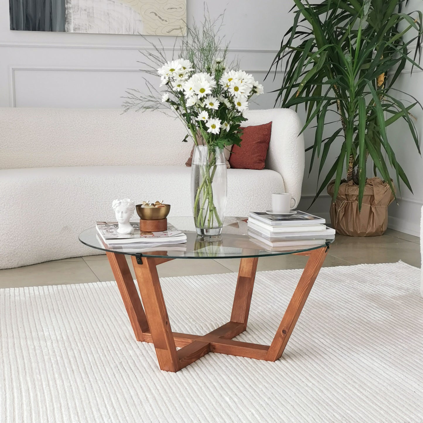 Τραπεζάκι Σαλονιού Wooden 75 x 75 x 35 εκ GR552NOS1436
