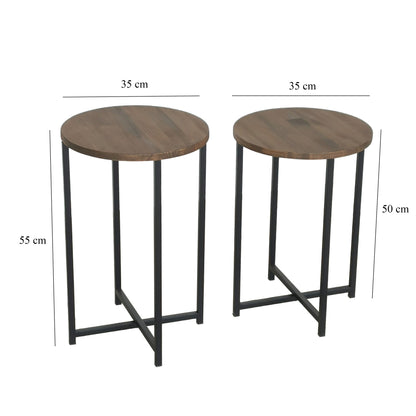 Τραπεζάκι Σαλονιού Καρυδί 35 x 35 x 55 εκ GR552NOS1443