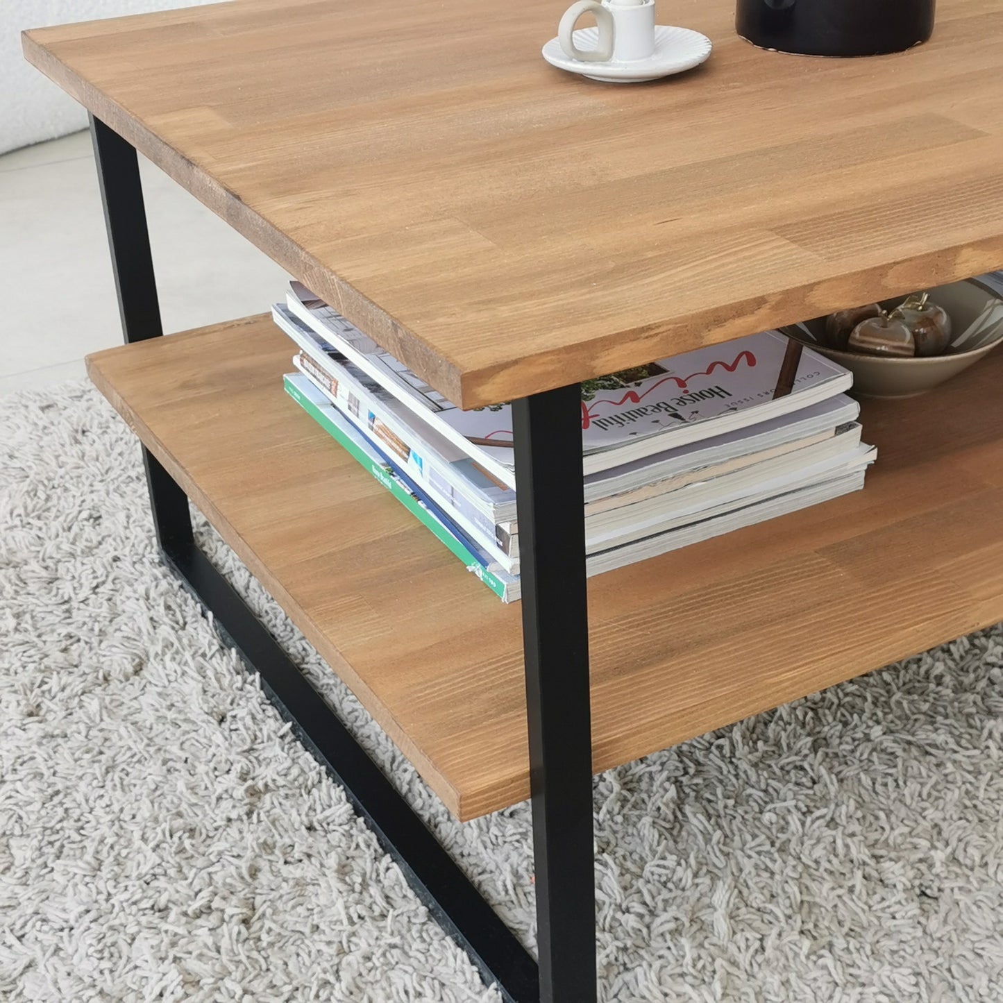 Τραπεζάκι Σαλονιού Δρυς 85 x 60 x 40 εκ GR552NOS1446