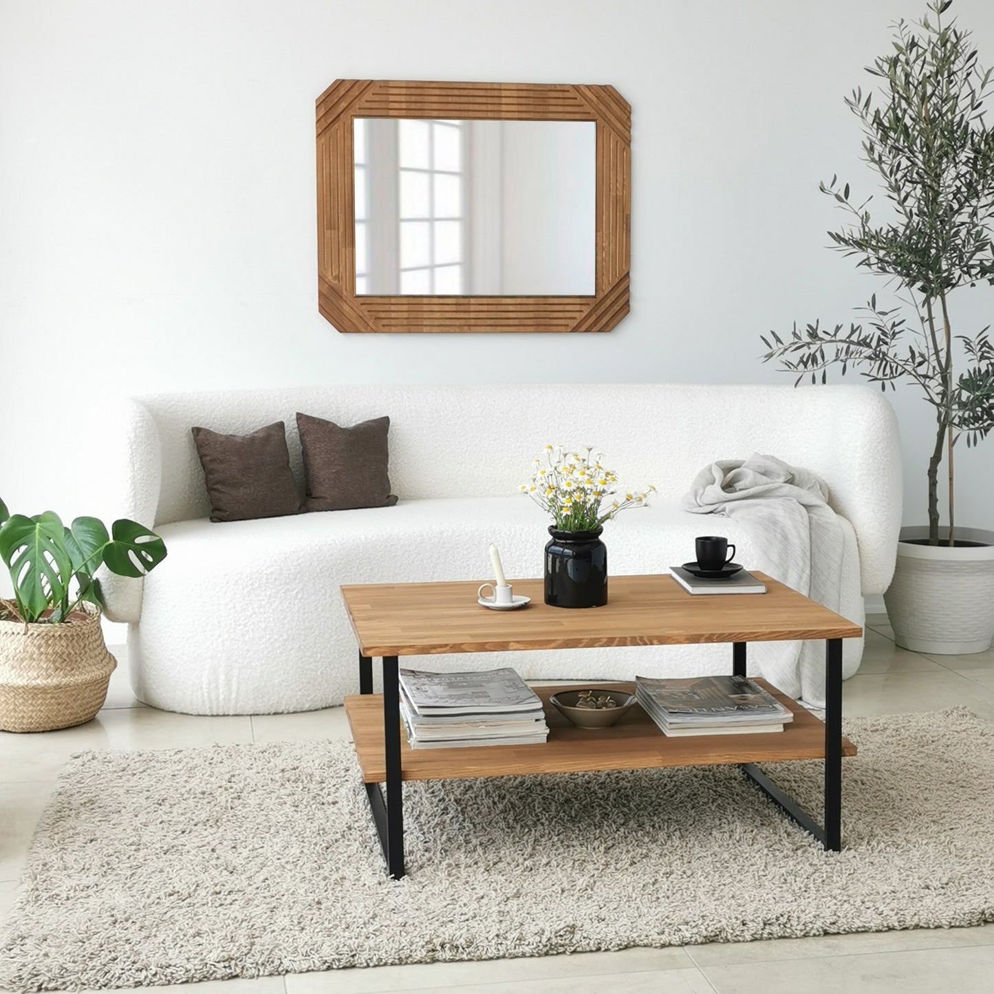 Τραπεζάκι Σαλονιού Δρυς 85 x 60 x 40 εκ GR552NOS1446