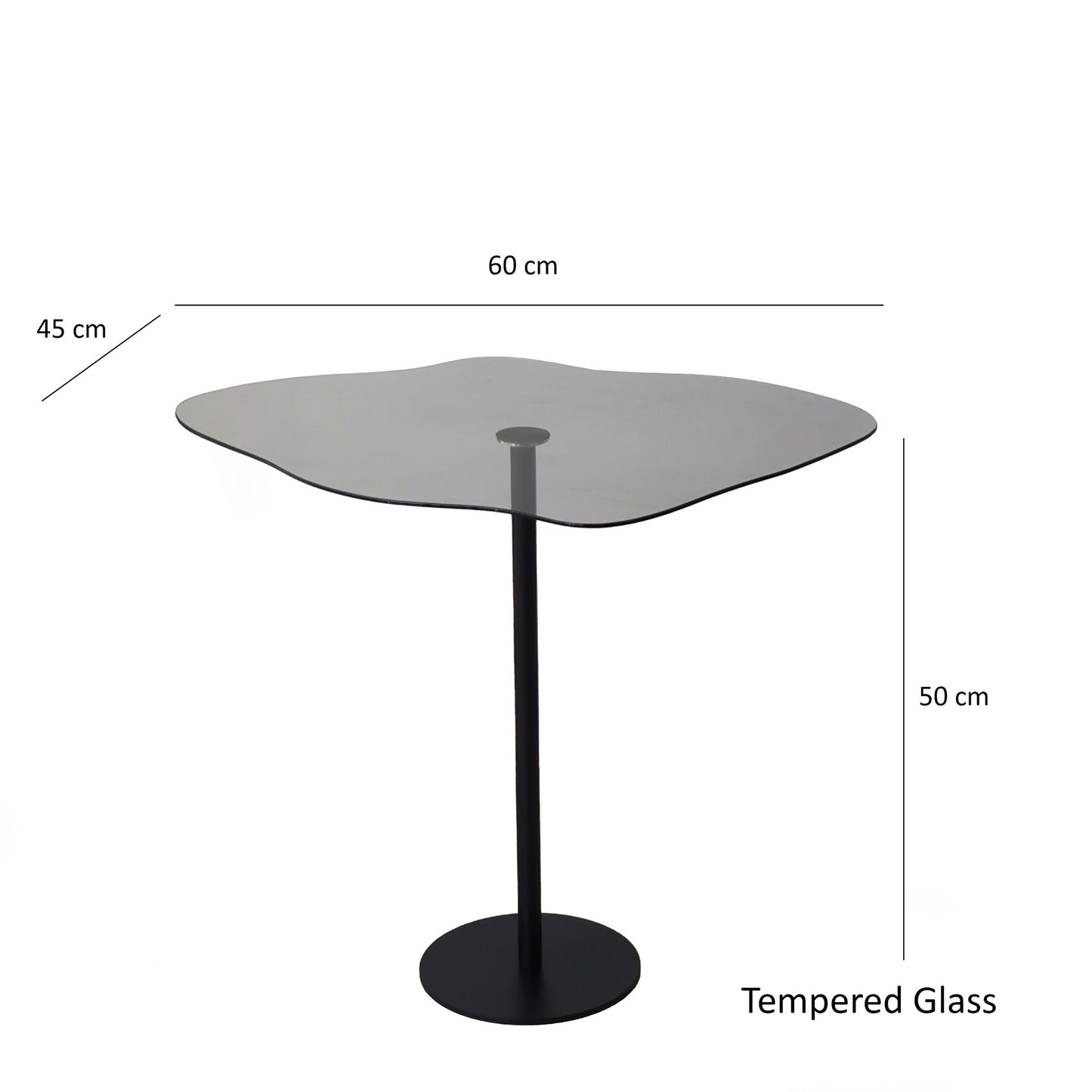 Τραπεζάκι Σαλονιού Μαύρο 60 x 45 x 50 εκ GR552NOS1450