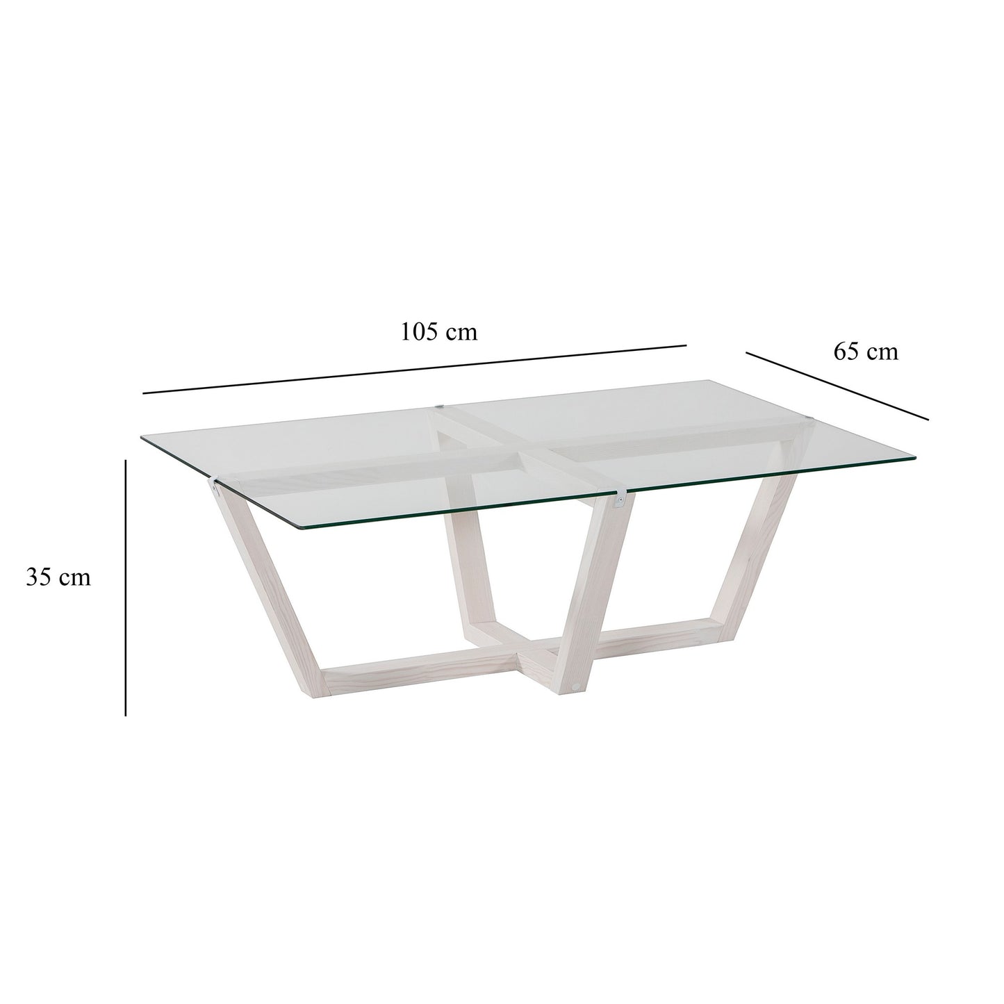 Τραπεζάκι Σαλονιού Λευκό 105 x 65 x 35 εκ GR552NOS1453