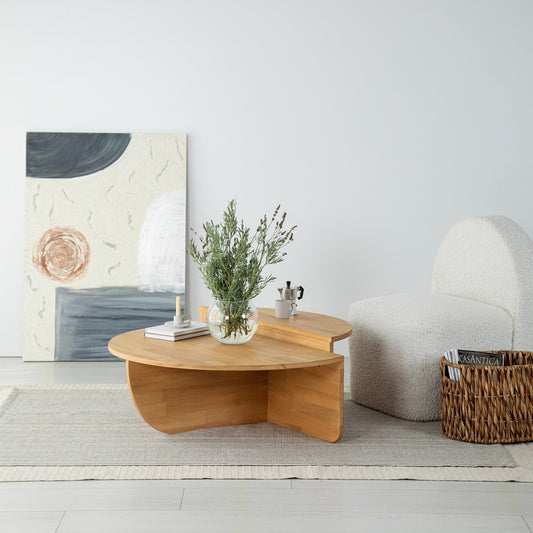 Τραπεζάκι Σαλονιού Set Δρυς 90 x 60 x 30 εκ GR552NOS1477