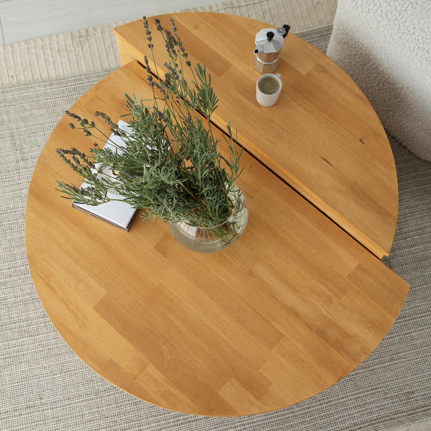 Τραπεζάκι Σαλονιού Set Δρυς 90 x 60 x 30 εκ GR552NOS1477