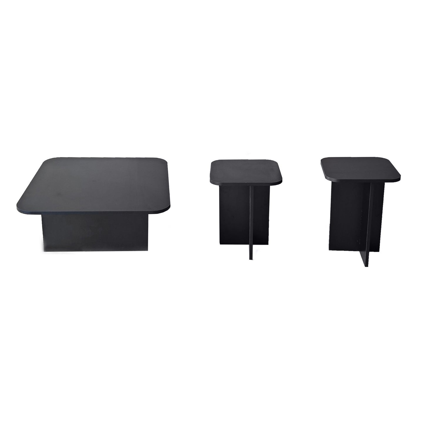 Τραπεζάκι Σαλονιού Set Μαύρο 40 x 40 x 50 εκ GR552NOS1483