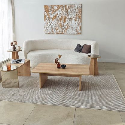 Τραπεζάκι Σαλονιού Set Μπρονζέ - Saphhire Δρυς 105 x 60 x 35 εκ GR552NOS1487