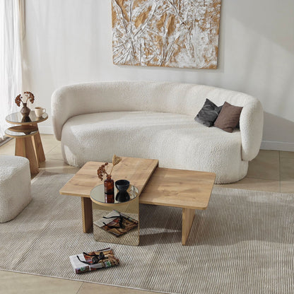 Τραπεζάκι Σαλονιού Set Μπρονζέ - Saphhire Δρυς 105 x 60 x 35 εκ GR552NOS1487