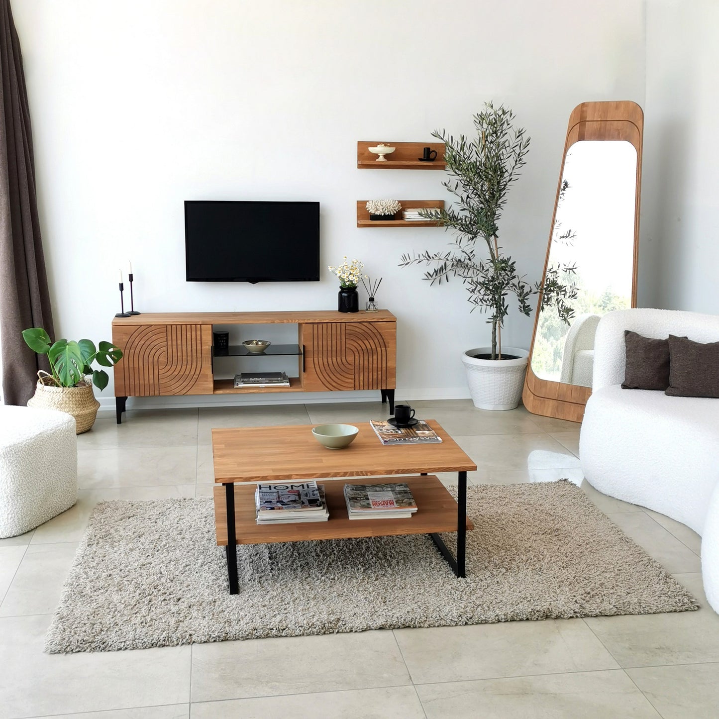 Έπιπλο Τηλεόρασης TV Βάση Σύνθεση Δρυς | 552NOS1525
