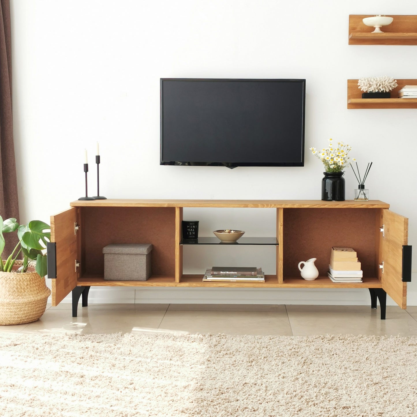 Έπιπλο Τηλεόρασης TV Βάση Σύνθεση Δρυς | 552NOS1525