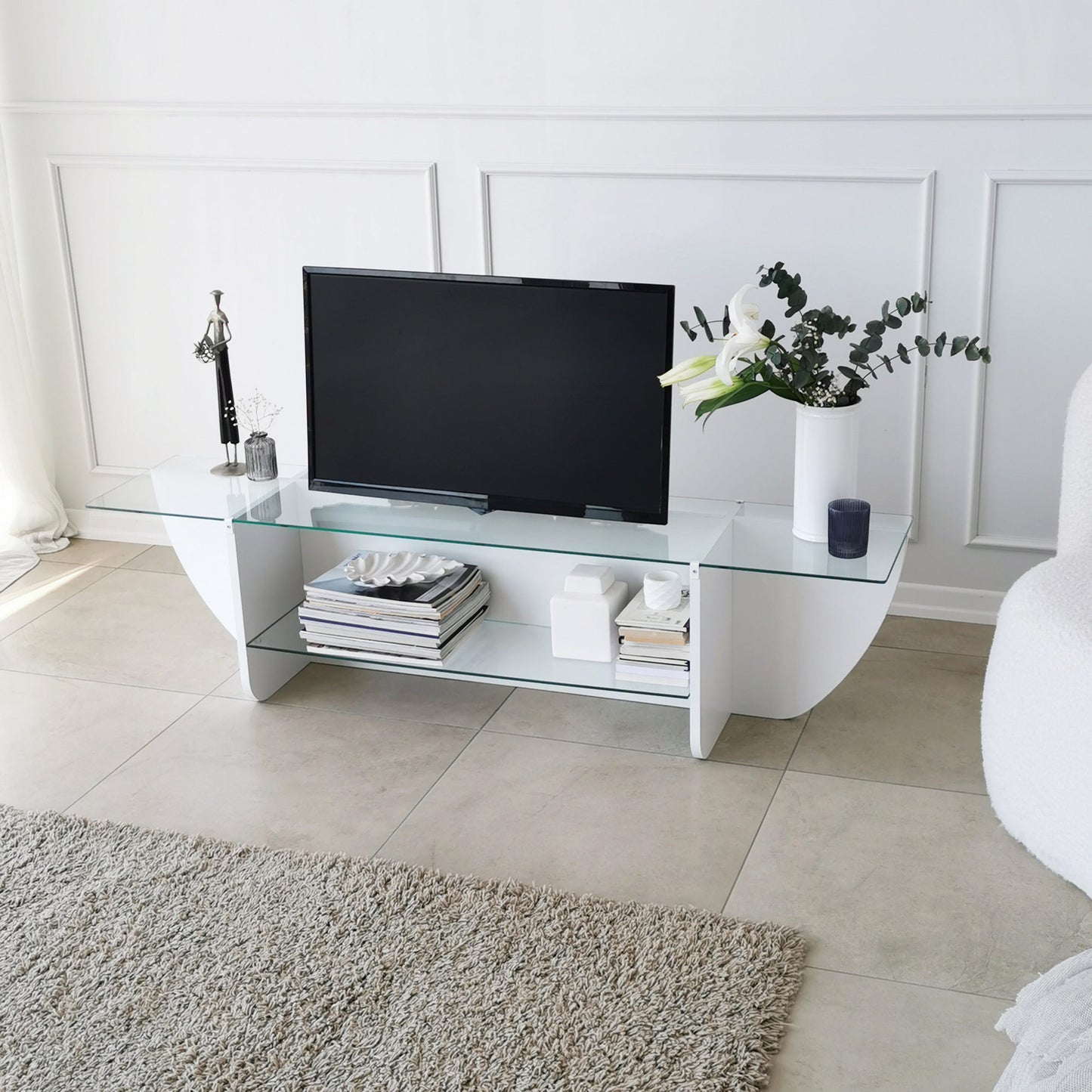Έπιπλο Τηλεόρασης TV Βάση Σύνθεση Λευκό | 552NOS1603
