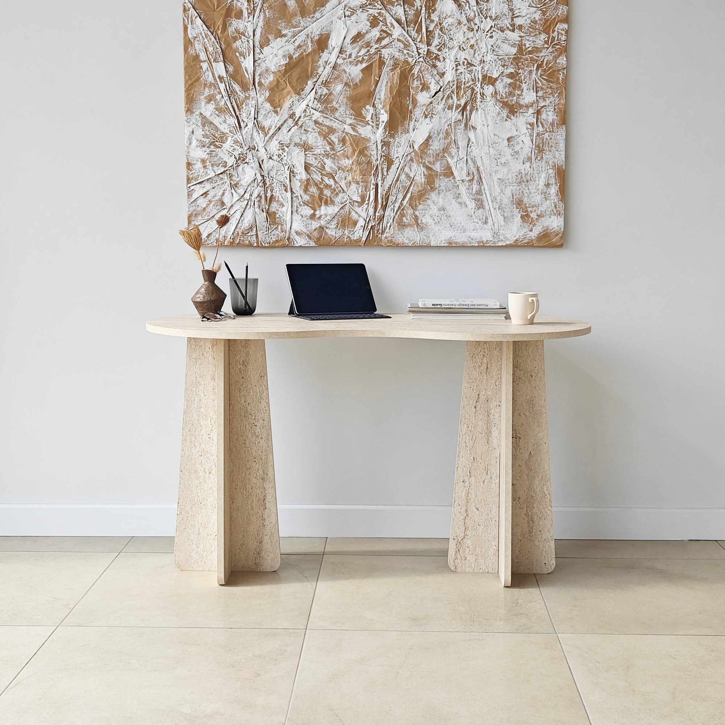 Γραφείο Υπολογιστή και Μελέτης 120x75x60 εκ. Travertine | 552NOS1706