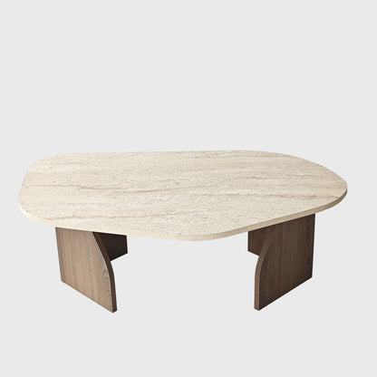 Τραπεζάκι Σαλονιού Travertine - Καρυδί 100 x 60 x 35 εκ GR552NOS1710