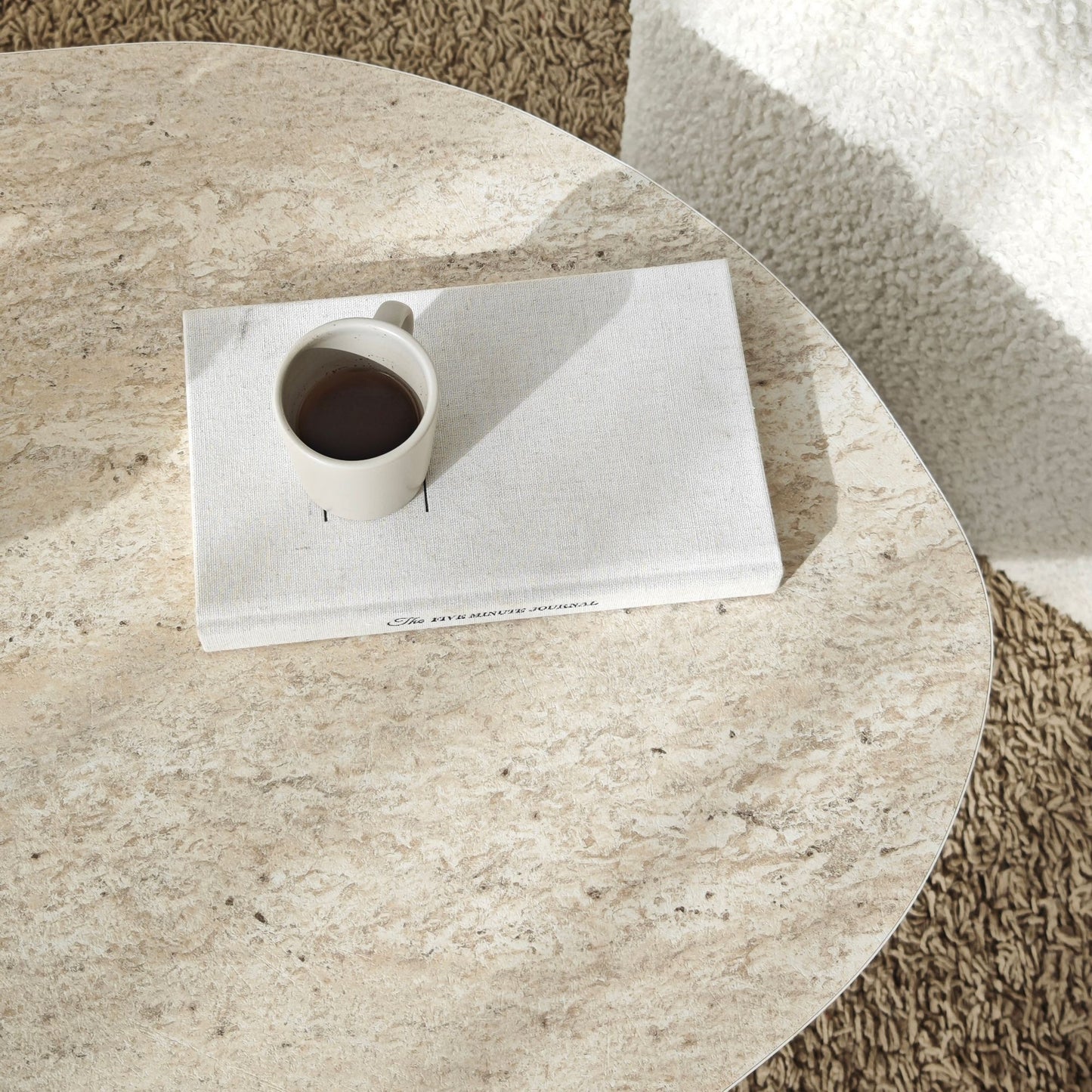 Τραπεζάκι Σαλονιού Travertine - Καρυδί 100 x 60 x 35 εκ GR552NOS1710