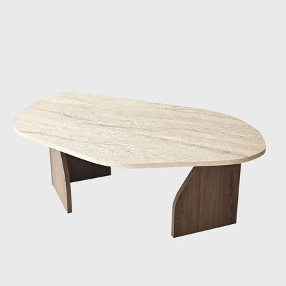 Τραπεζάκι Σαλονιού Travertine - Καρυδί 100 x 60 x 35 εκ GR552NOS1710