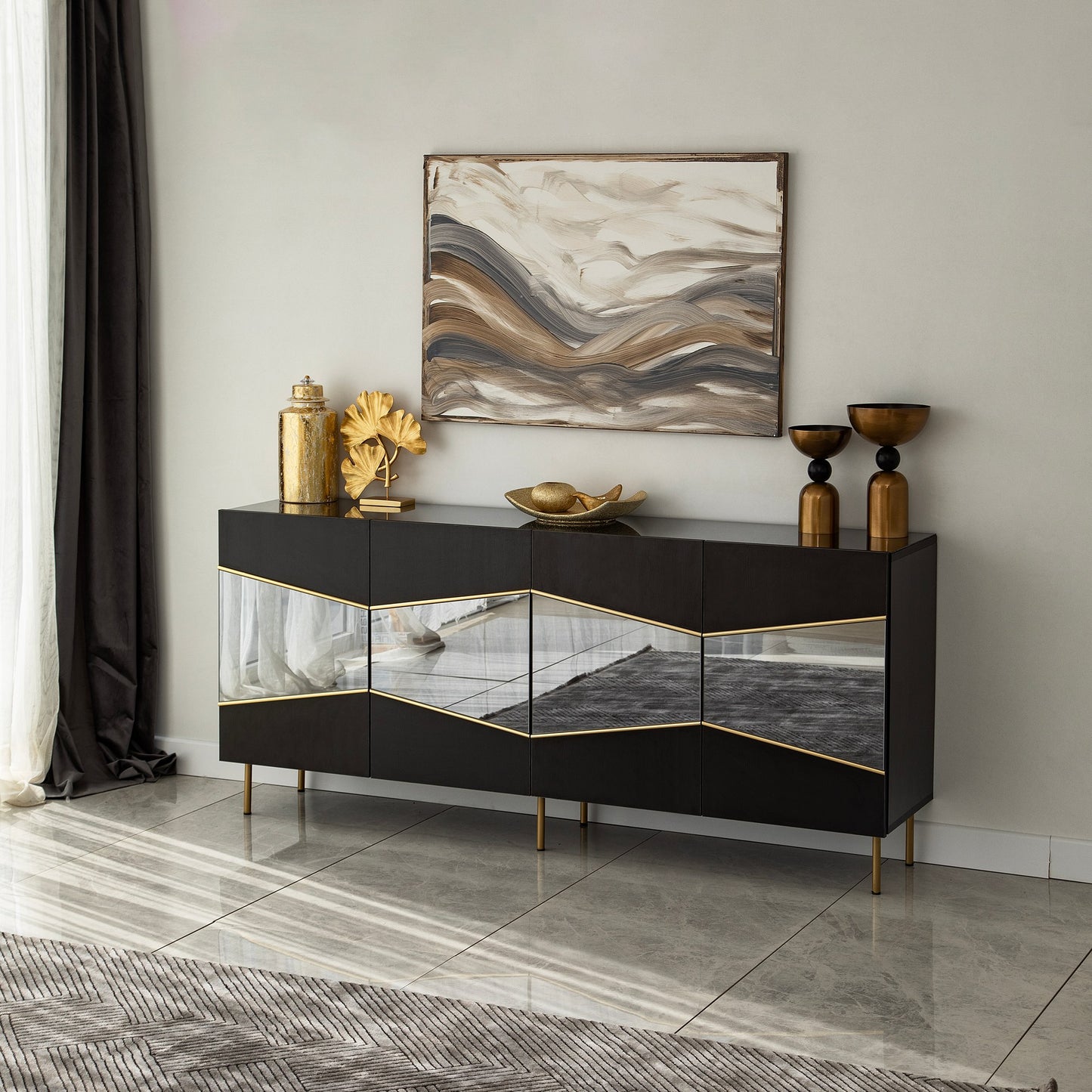 Μπουφές Μαύρο
Fume 180x40x80cm | 552NOS1807
