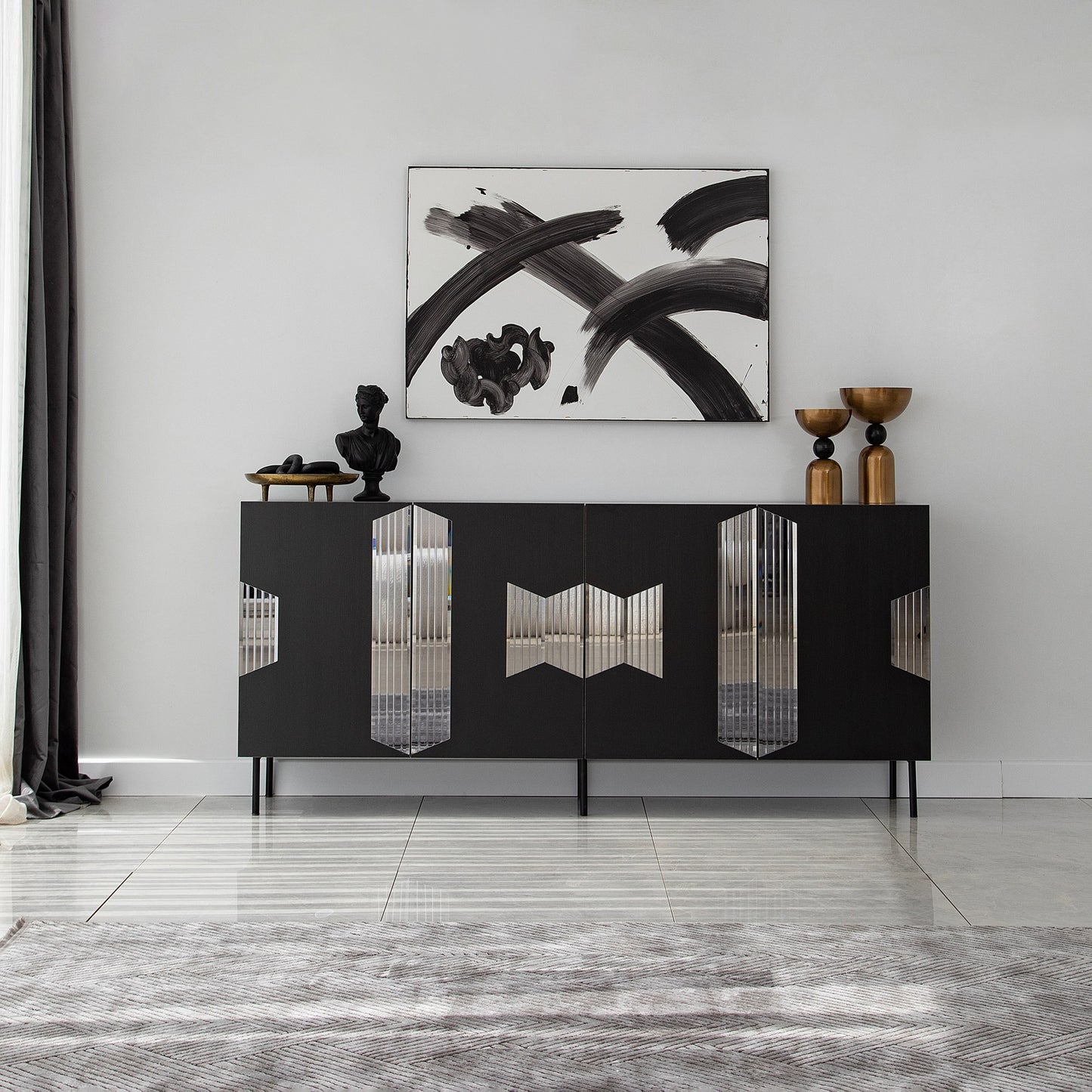 Μπουφές Μαύρο
Fume 180x40x80cm | 552NOS1812